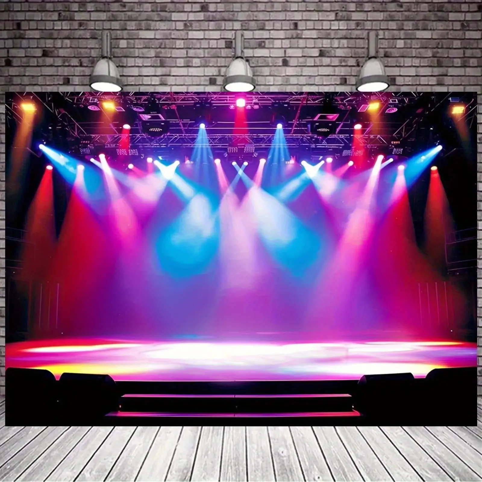 2D-Flachoberfläche, einteiliger Polyester-Bühnenhintergrund für Scheinwerfer – geeignet für Konzerte und Live-Events – Detail 2