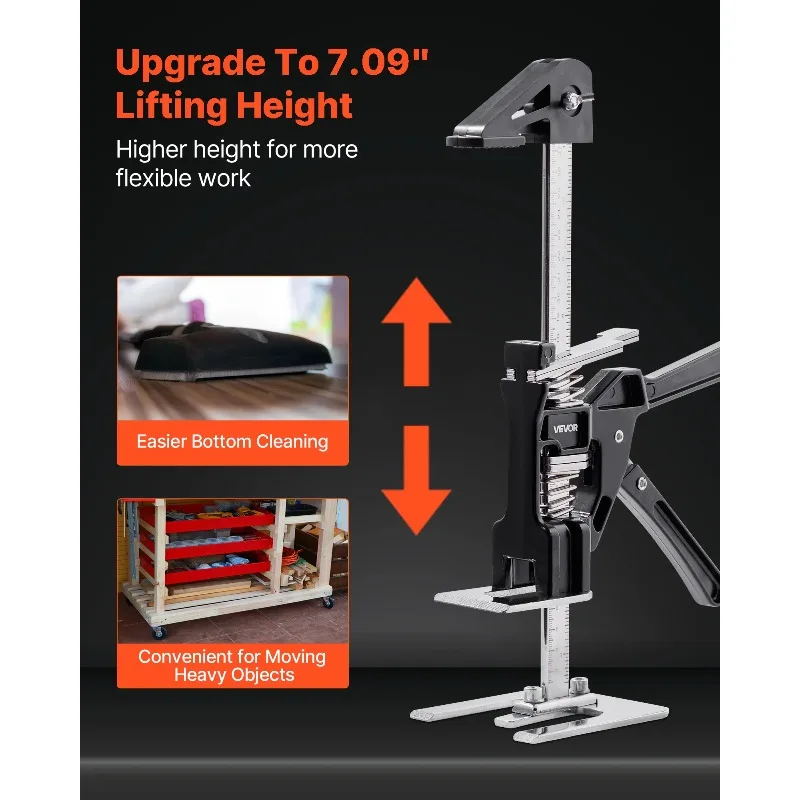 SucceBuy 2 قطعة 170 مللي متر توفير العمالة الذراع جاك تحمل قدرة معدنية اليد رفع جاك أداة مع مستوى المغناطيسي ارتفاع قابل للتعديل #2