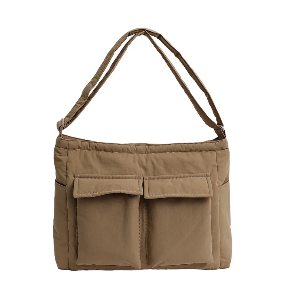 

Korean Chic Slant Cross Tote Bags Leight Weight Teenager Single Shoulder Bag Commuting Nylon Messenger Bags Spring Summer
