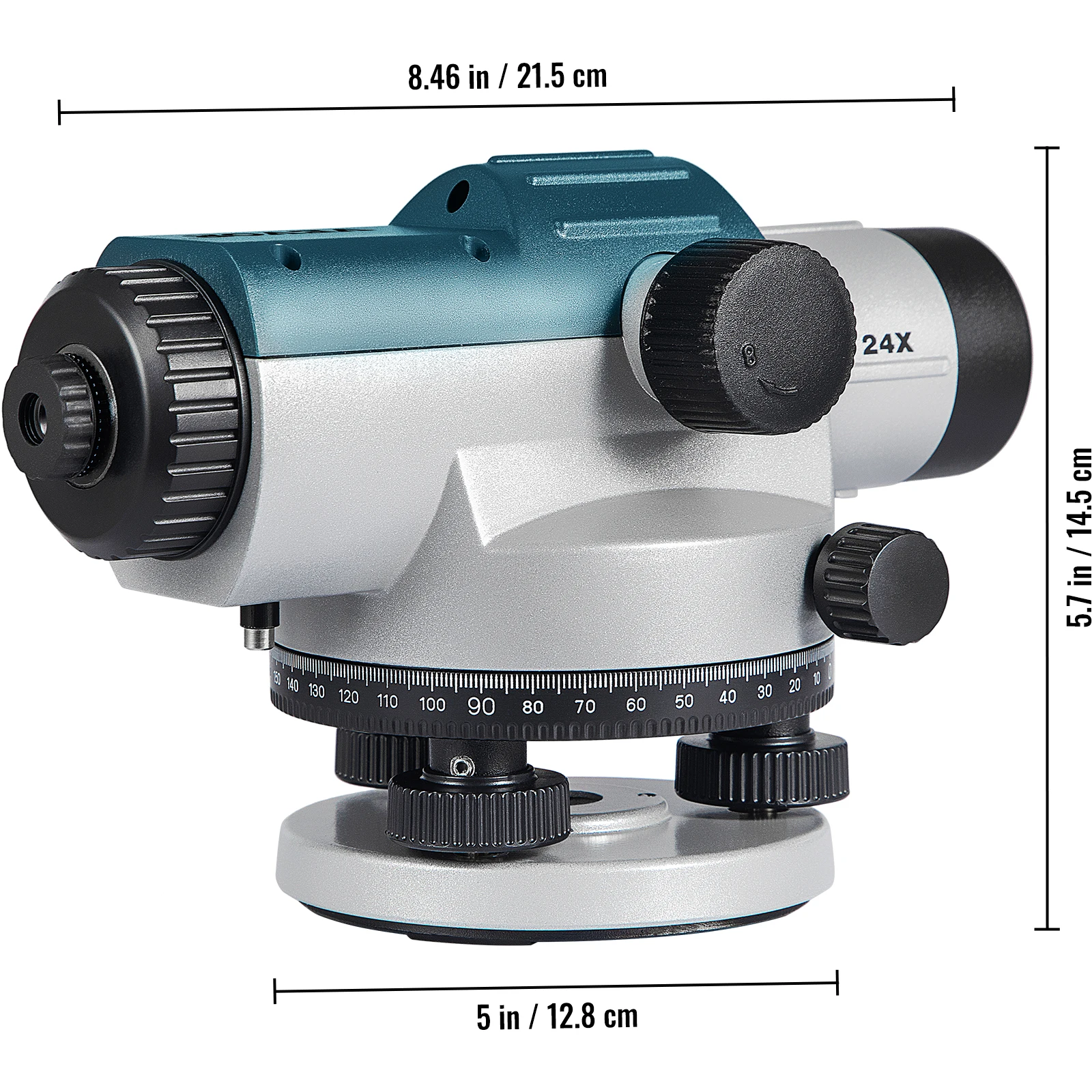 Imagem -06 - Vevor Nível Óptico Automático 24x & 26x 40 mm Kit de Nível Automático de Abertura com Compensador e Fechamento de Transporte Umedecido Magnético