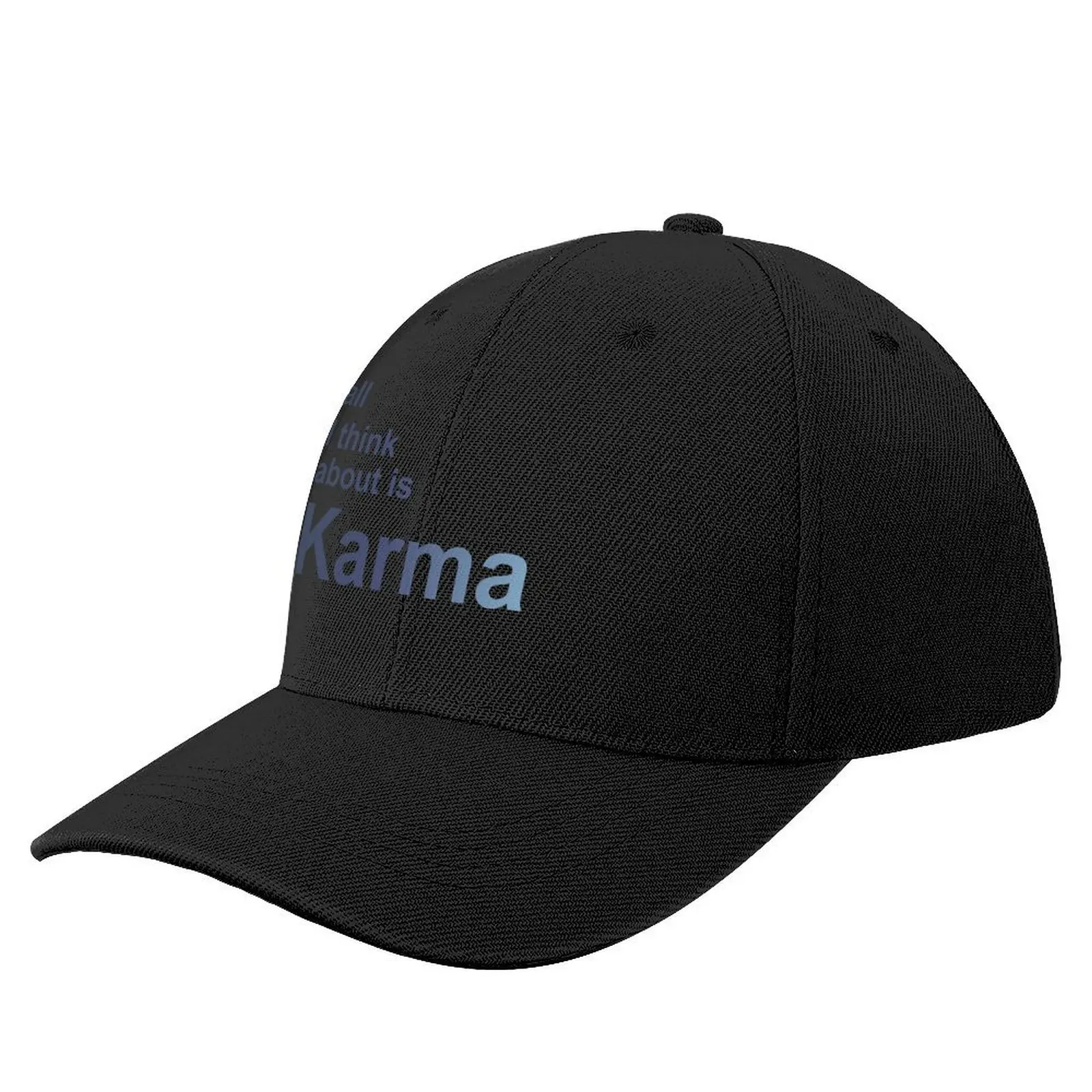 

All I Think About is Karma Baseball Cap Luxury Man Hat Big Size Hat Hat Luxury Brand Thermal Visor Women Caps Men's
