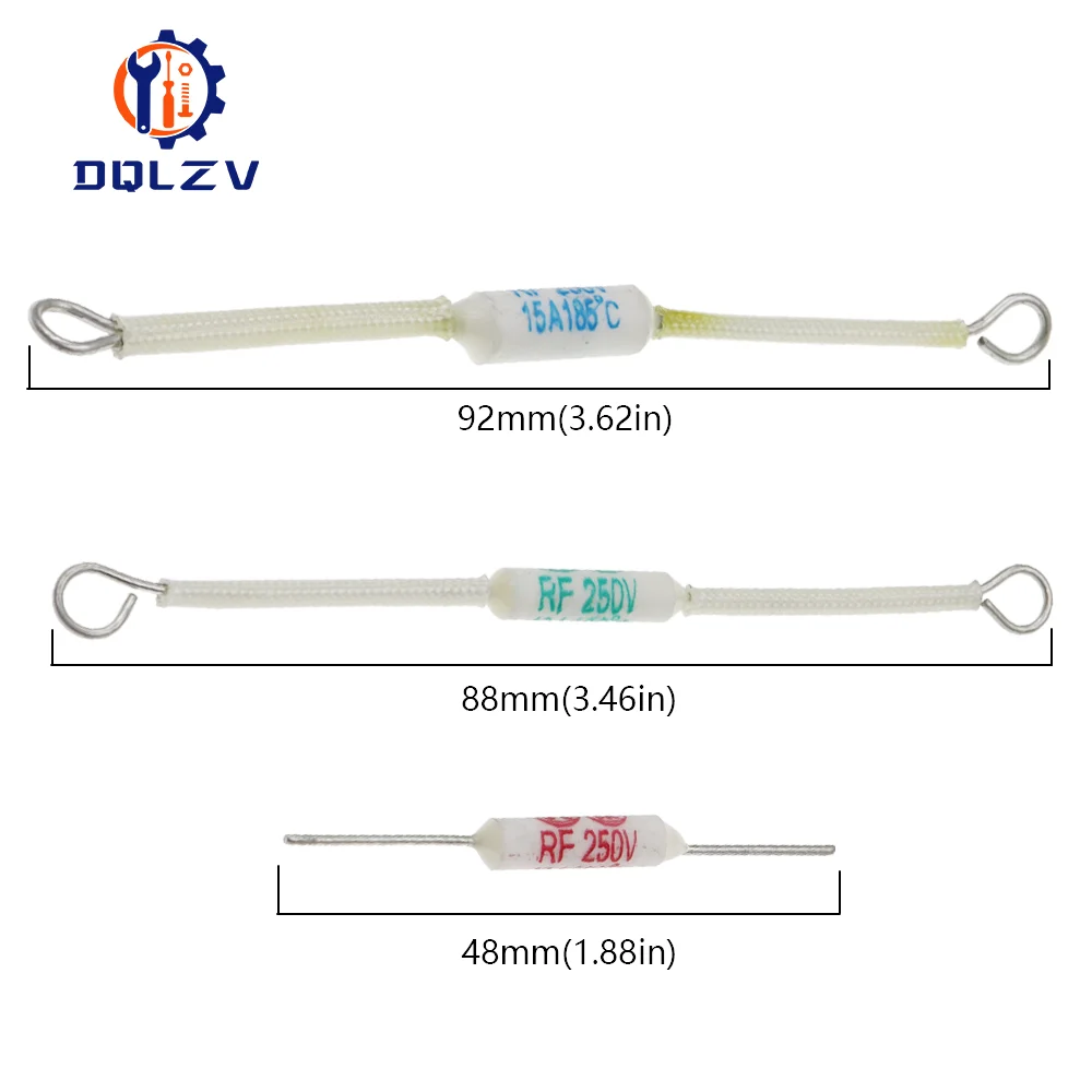 RF 250V 10A 15A 20A 250V Ceramic temperature fuse 130/155/165/185/216/230/240C Degrees Thermal Fuse Cutoff