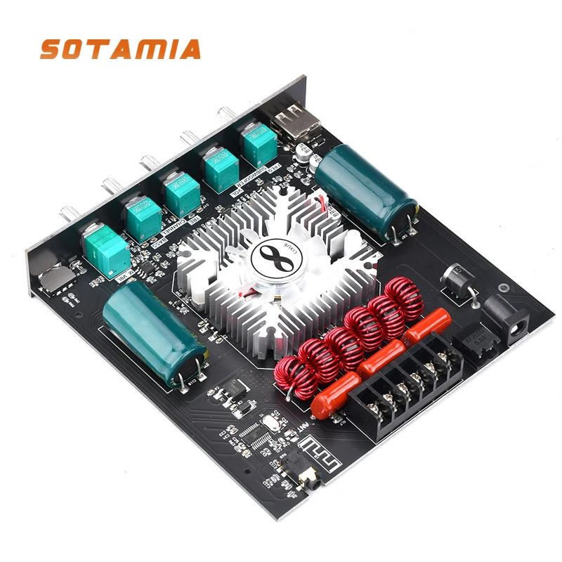 

SOTAMIA TDA7498E Bluetooth цифровой усилитель мощности плата 160WX2 + 220W2.1 канальный динамик сабвуфер с высоким и низким тоном