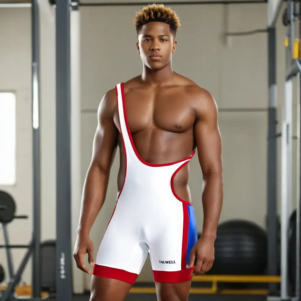 Men Bodysuit Undershirts Gym Sports Vest Leotard Men Boxers Wrestling Singlets Bodybuilding Jumpsuits