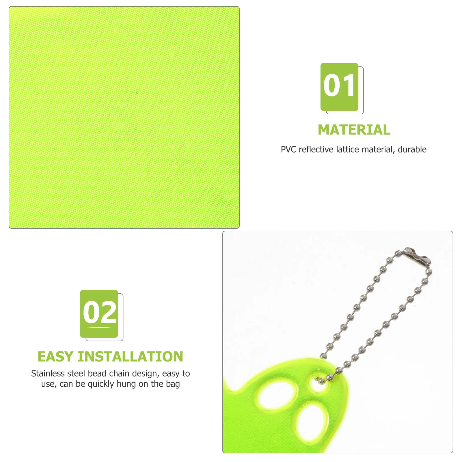 

10Pcs Reflective Ghost Pendants Halloween Decoration Night Ride Reflector Backpack Hanging Party Decor Reflective Ghost Pendants