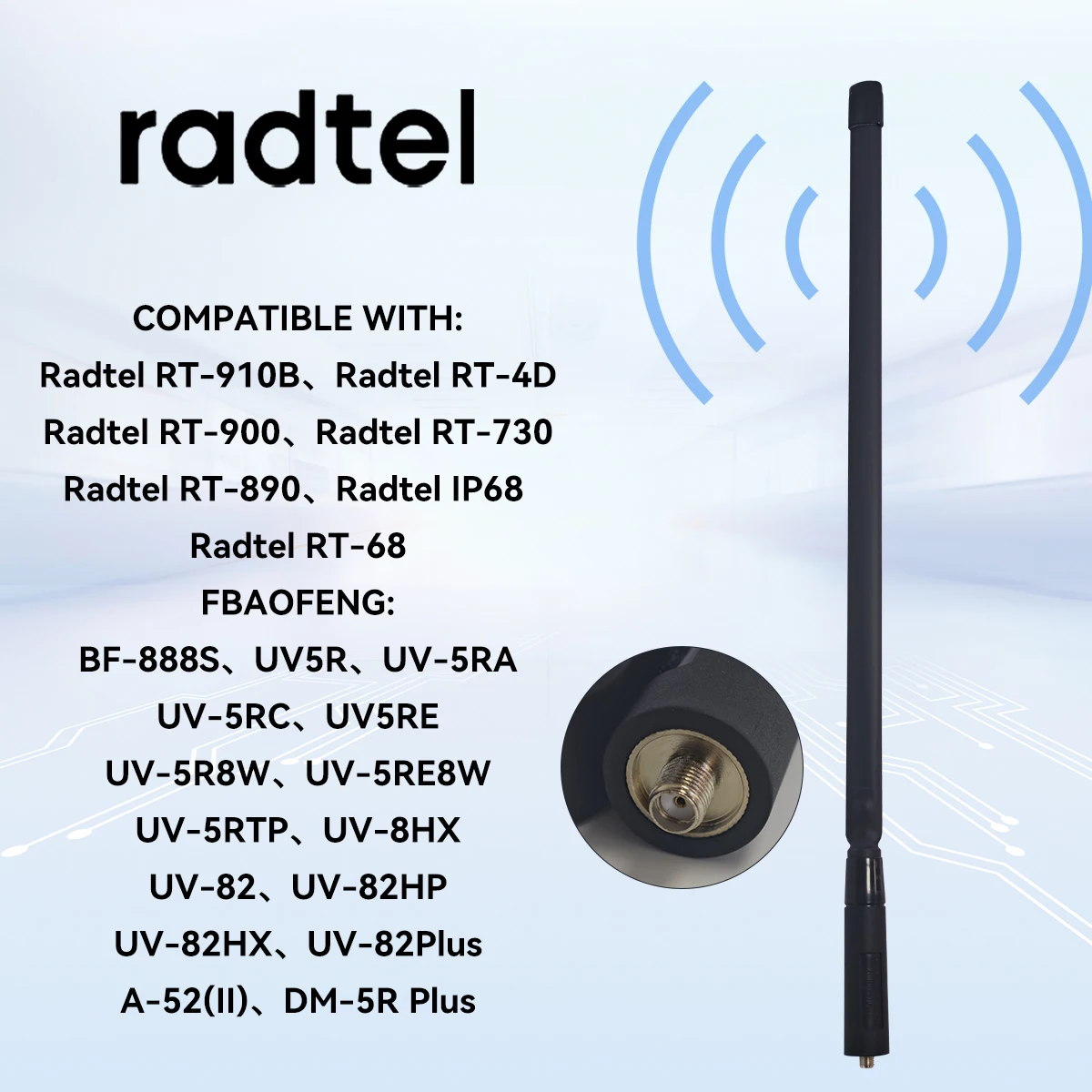 Radtel Dual Band Walkie Talkie ยุทธวิธีเสาอากาศ 134-176/400-520MHz สําหรับ RT-470X RT-4D RT-900 RT-890 RT-730 RT-910 RT-630 RT-470