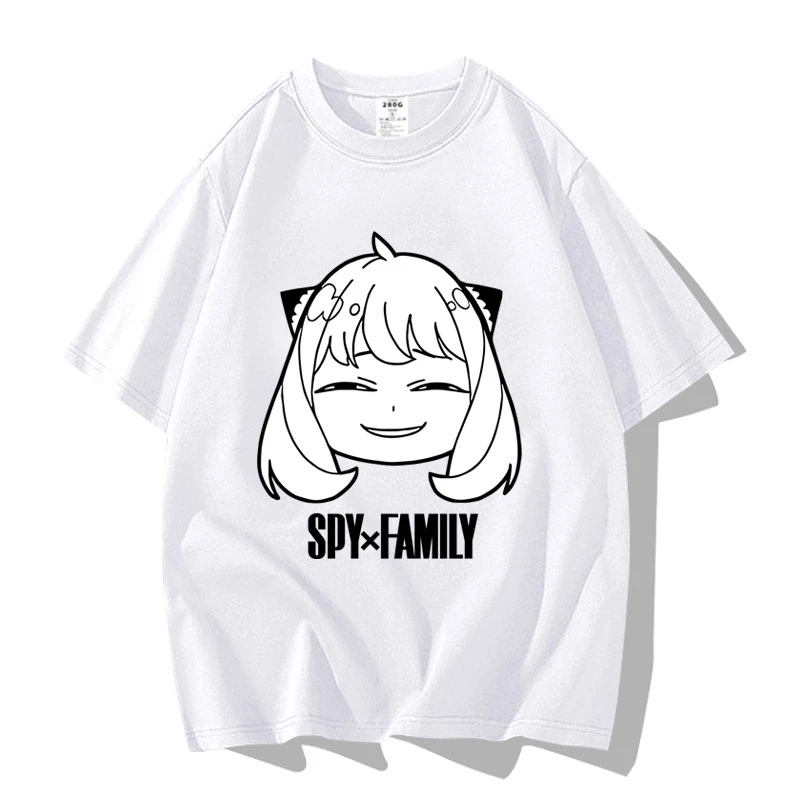مينيسو جاسوس X الأسرة انمي ياباني أنيا فورجر جرافيك طباعة تي شيرت الشارع الشهير الرجال النساء موضة قصيرة الأكمام حجم كبير للجنسين #2