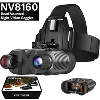 2025 NV8160 8X Digital Zoom Infrared Viewing Head-Mounted Night Vision Goggles,Rechargeable Hands Free Night Vision Binoculars