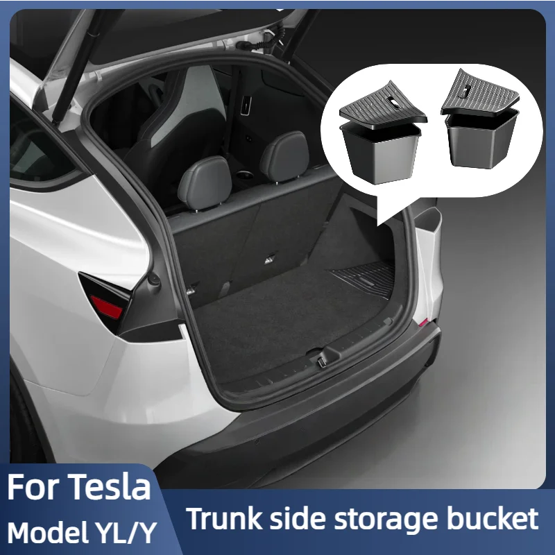 

For New Tesla Model YL/Y Car Trunk Side Storage Box Cover Plate Organizer Car Trunk Side Storage Box Refit Accessories