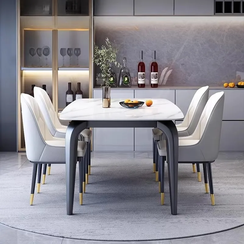 Metal Designer Dining Table Minimalist Unique Space Saving Restaurant Tables Hotel Workstations Mesas De Comedor Furniture Home