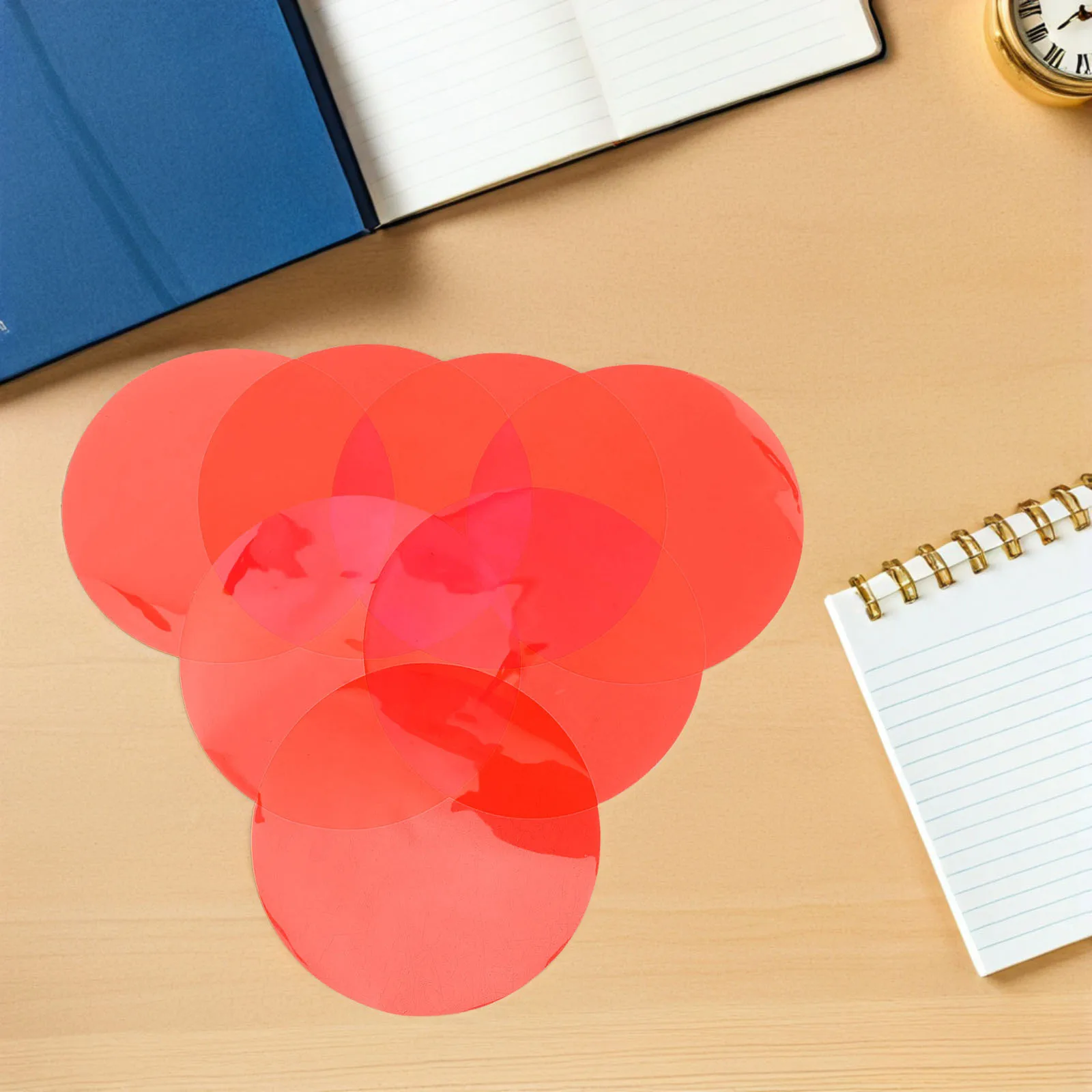 

15Pcs Headlight Filter Film Round Transparent Lamp Color Correction Sheets Colored Light Gel Filter for Home Lighting Decoration