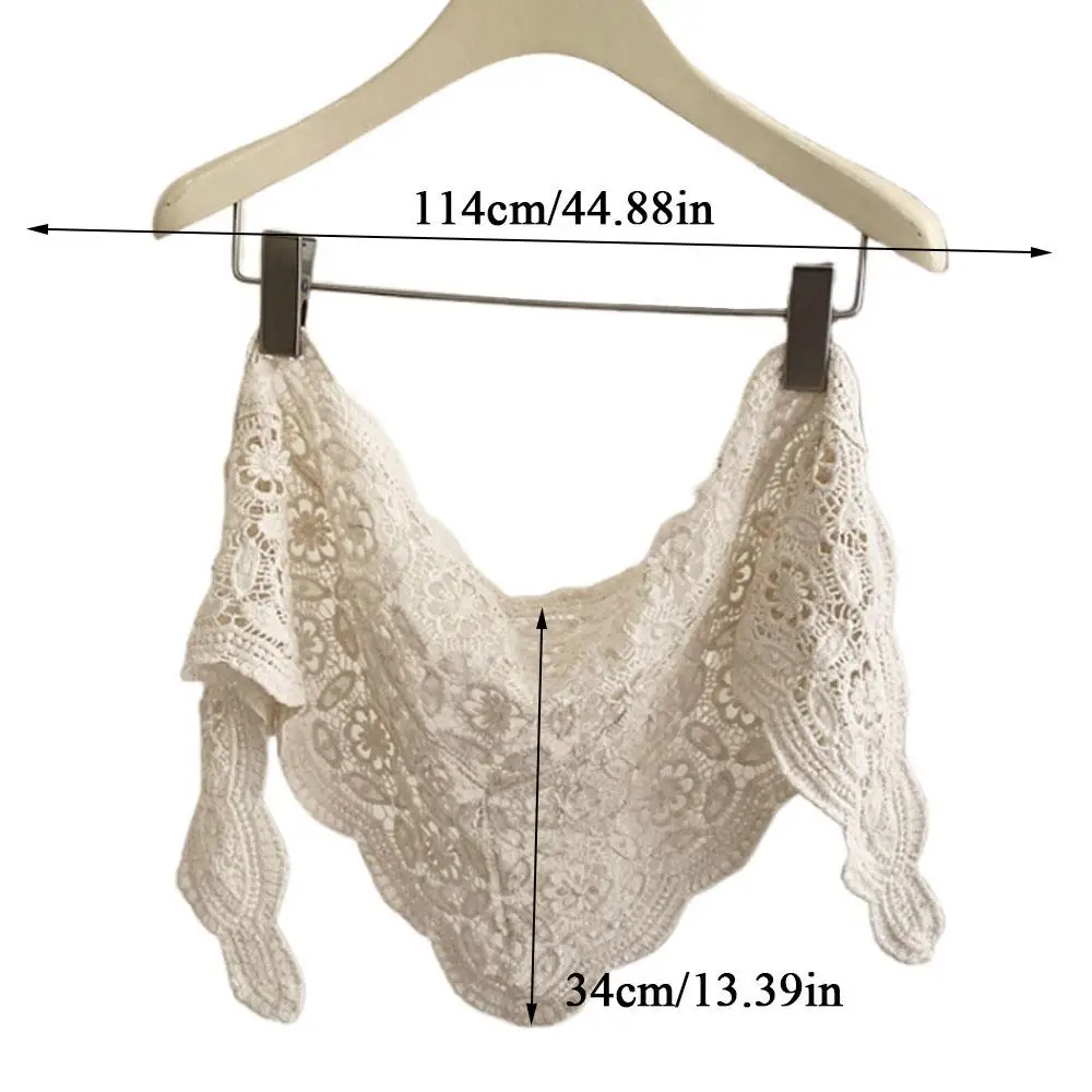 ホット自由奔放に生きるスタイル三角形スカーフ夏のレースニットヘッドバンドレトロかぎ針編みネッカチーフ韓国ラップヒップスカーフ自由奔放に生きるウエストベルト