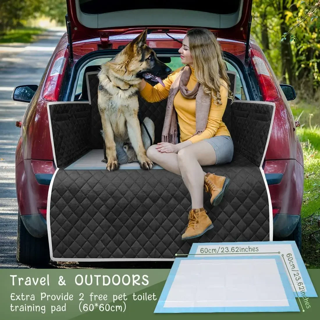 

Cargo Mat Car Trunk Mat for Dog Home Dog Car Seat Pet Backseat Cover Non-Slip Pet Seat Mat Trunk Cover for Sedan Vans Trunk SUV