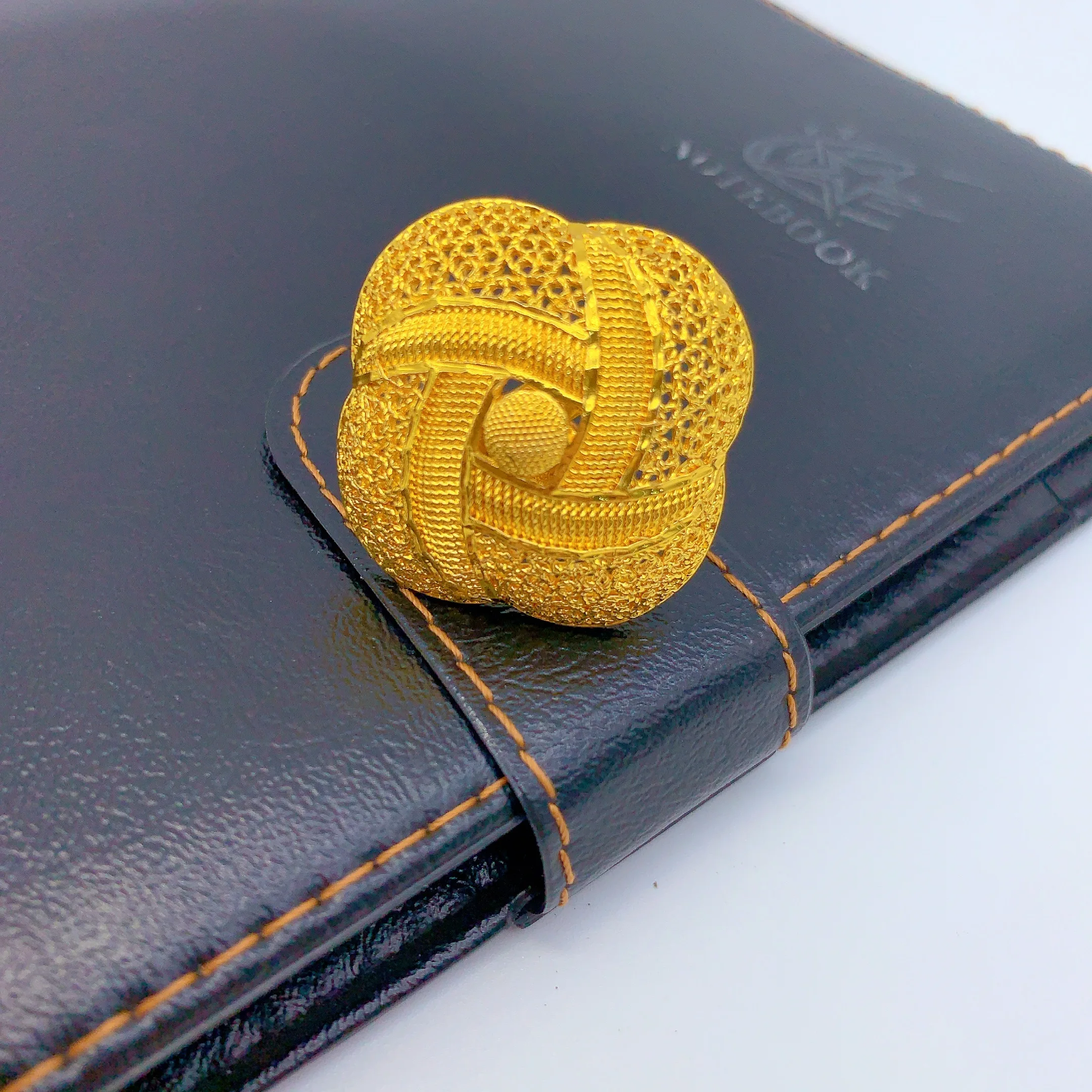 Nigerianische Perlenkette Ohrringe Schmucksets für Frauen Lange 24K Goldfarbene Hochzeitsarmbänder Indische Ringe Brautgeschenk – Detail 5
