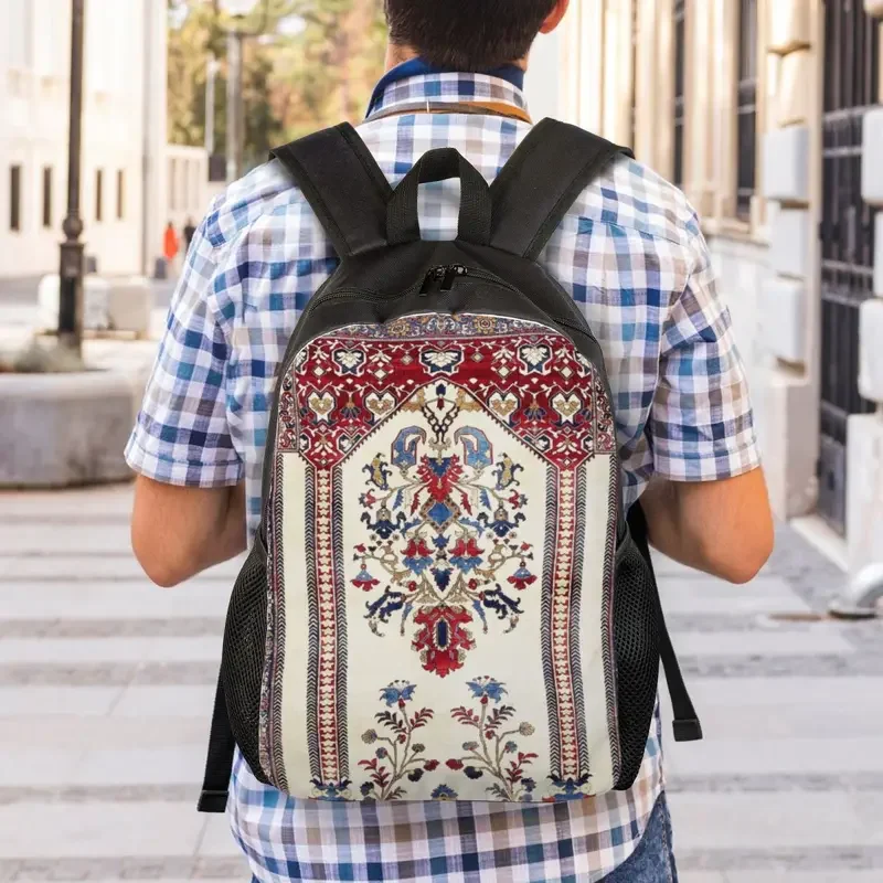 Sac à dos injlea persan bohème antique personnalisé pour hommes et femmes, cartable décontracté pour l'école, les sacs Kilim ethniques géométriques