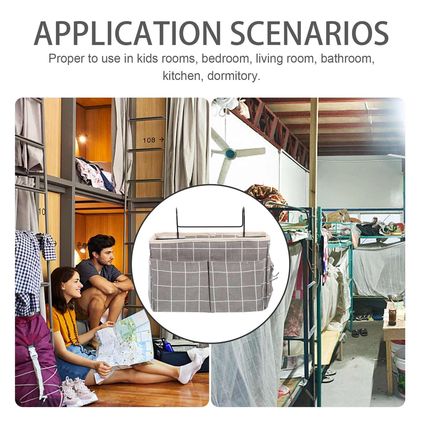 

Bedside Hanging Storage Bag ganizer Fabric Basket Dorm Room Kids Bedroom Bathroom Kitchen Multi functional Pouch PHONE BOOK