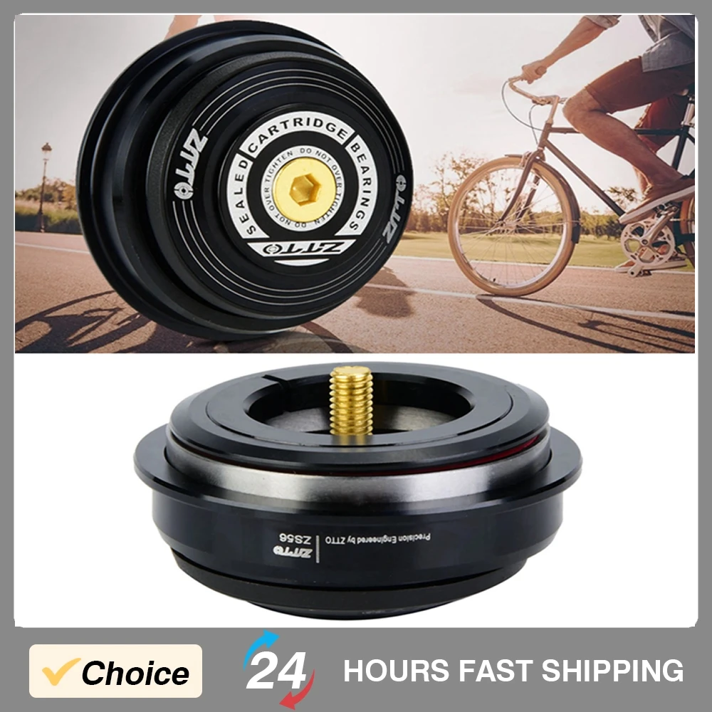 

4456ST Mountain Bike Road Bicycle Tapered Straight Tube Fork Headset 44mm 56mm CNC AL6061 T6 Durable Easy Using Bike Headset