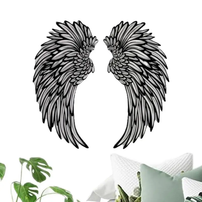 

Angel Wings For Wall Modern Wall Sculpture Hollowed Angel Wings Stylish Heavenly Design For Indoor/Outdoor Bedroom Study Offices