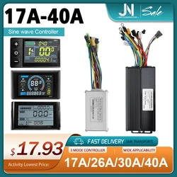 Three-Mode Sine Wave 36V 48V 17A 26A 30A 40A Controller with Learn Function LCD color Display use for UART2 Protocol Controller