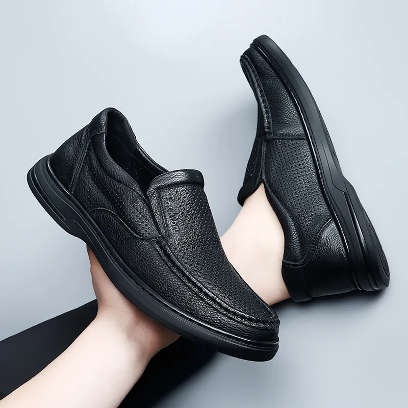 DIMANYU Genuine Leather 2026 New Casual Non-Slip Dad Large Size Middle-Aged Elderly Flat Men's Shoes_vogvips.com
