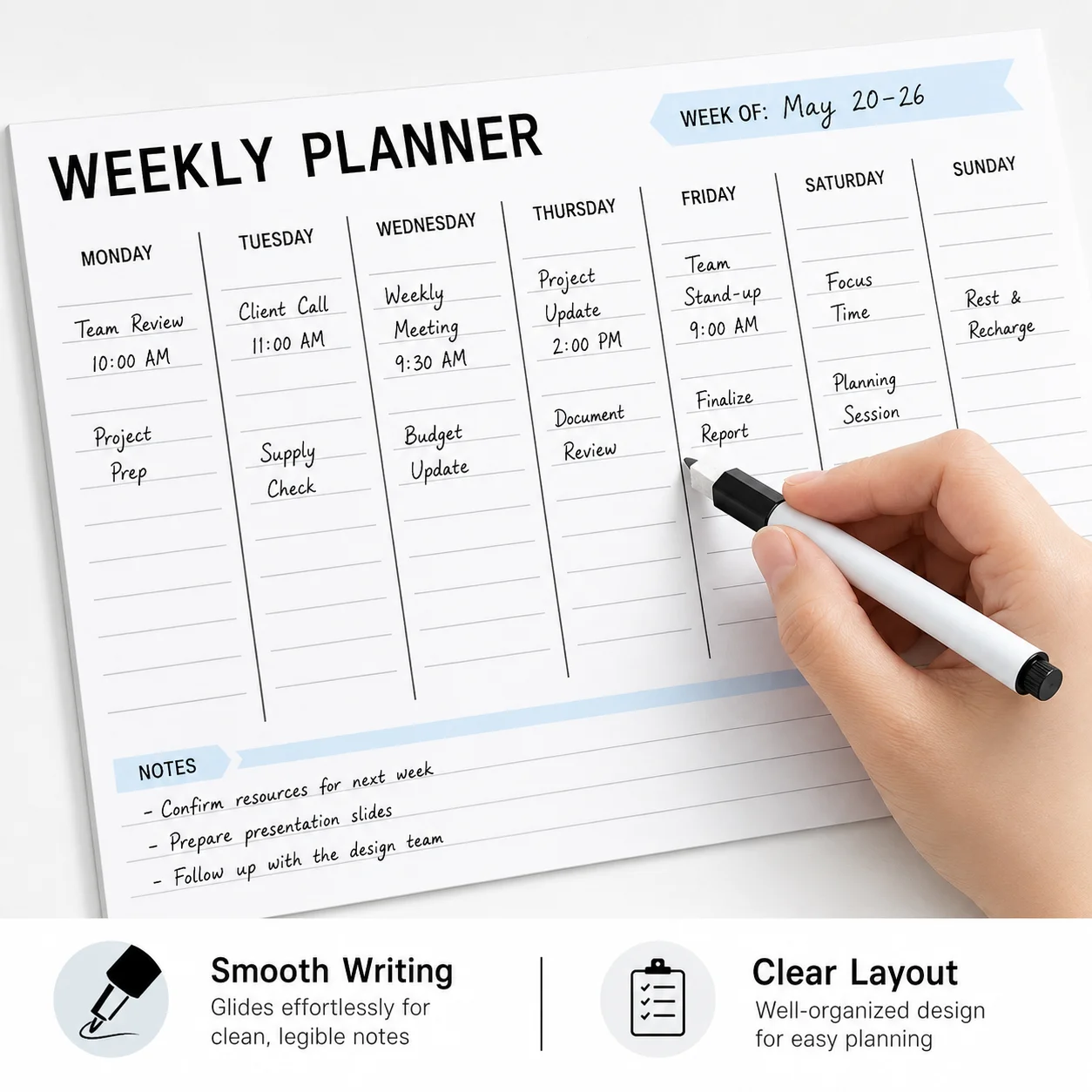Набор из 1 недельного планиров – обзор и цена Dry Erase Weekly