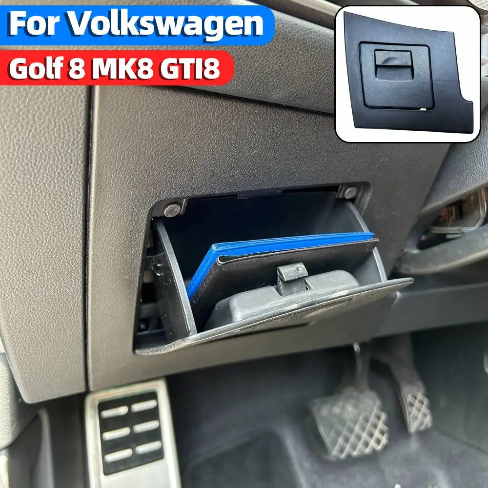 Car Driver Side Storage Glove Box Black Left Glove Compartment Drawer Auto Interior Accessories for Volkswagen Golf 8 MK8 GTI8