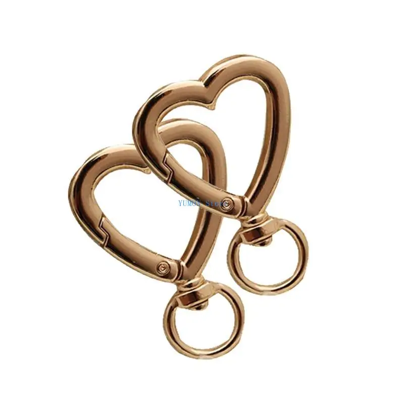 

D0UD 2PCS SAGC ACCOSSESSERY SUMBACS CLASPS Обработка формы сердца Lobster металлические застежки поворотные зажима