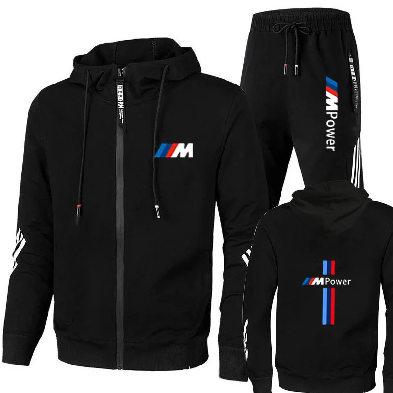 2025, BMW Limited, neue Marke Herren-Herbst- und Winter-Hoodie-Sets, lässiges Sport-Hemd, Trainingsanzug, Super-Auto-Sportbekleidung + Jogginghose