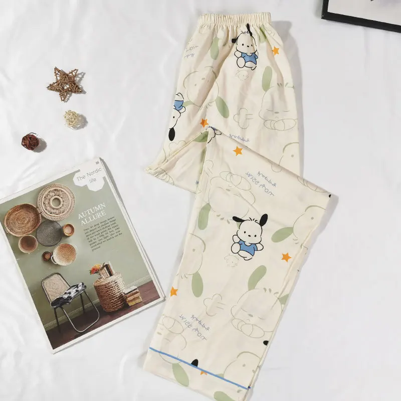 

Корейские мультяшные женские пижамные брюки для девочек, новые летние брюки для студенток, свободные повседневные домашние штаны, милые мягкие штаны