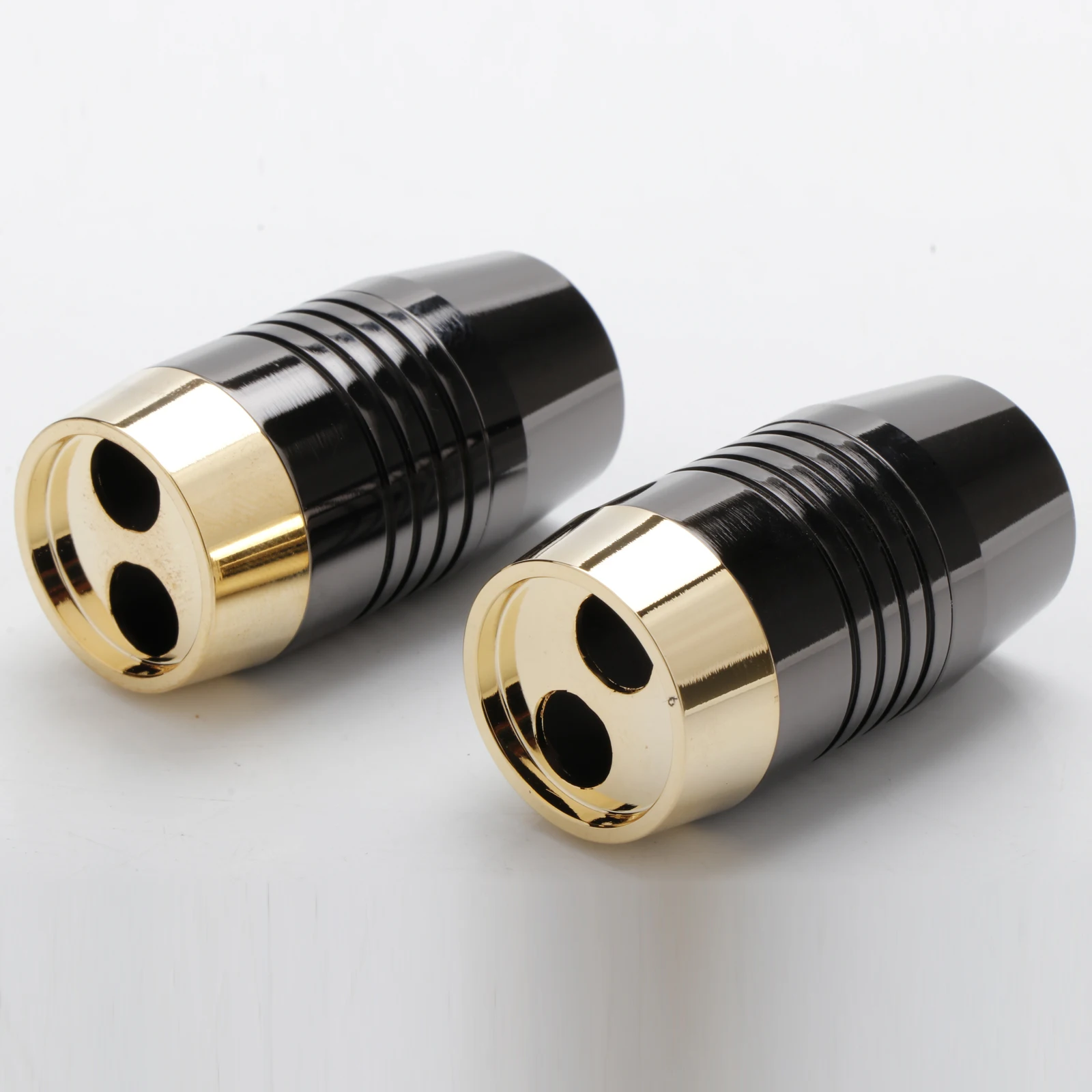 2/4Piece Brass Carbon Fiber Pants Boot Y Splitter With Audio Speaker Cable Splitter Connector 16mm to 8mm