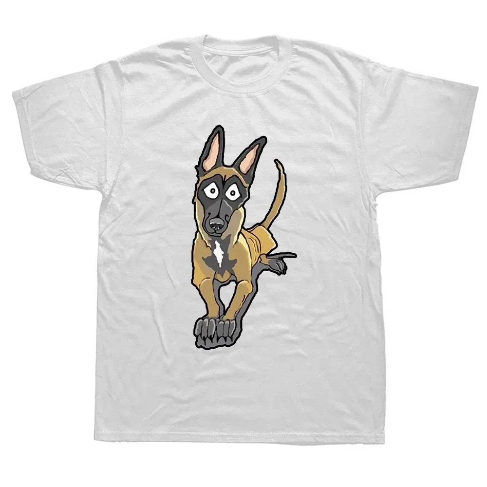 Funny Maligator Belgian Malinois Dog T Shirts Tee Tops Round Neck Short-Sleeve Fashion Tshirt Clothing Casual Basic T-shirts