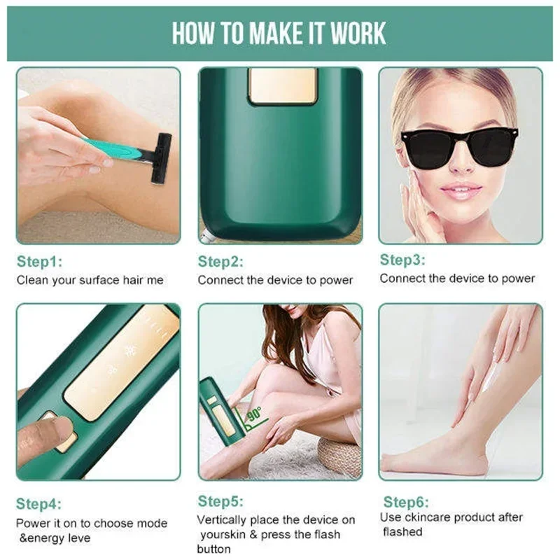 جهاز إزالة الشعر بدون ألم للاستخدام المنزلي رائج البيع جهاز إزالة الشعر بالتبريد السريع عبر الثلج