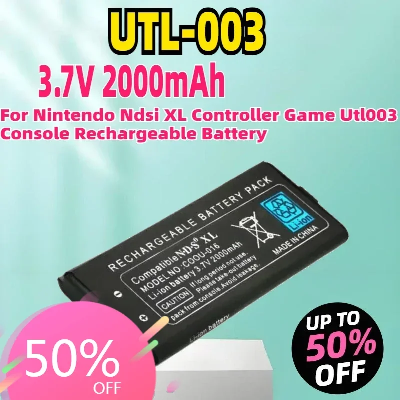 

UTL-003 Replacement Battery 3.7V 2000mAh Li-on Battery for Nintendo Ndsi XL Controller Game Utl003 Console Rechargeable Battery