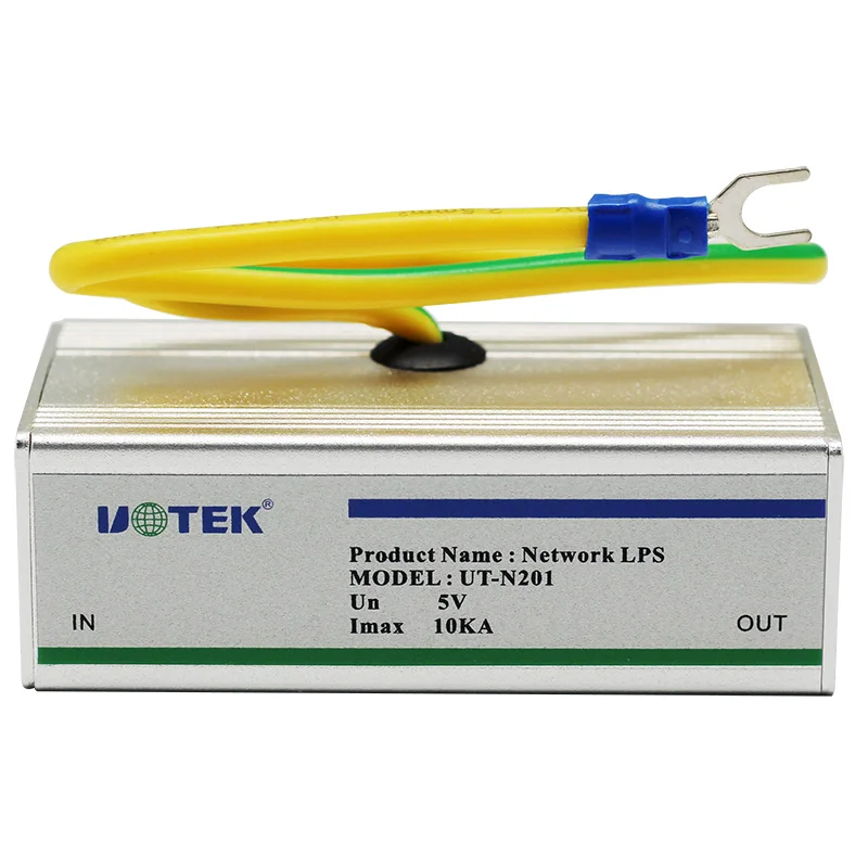 Pararrayos RJ45, pararrayos, IEC61643-21:2000 / GB/T18802.21, bloque de terminales RJ45, UOTEK UT-N201