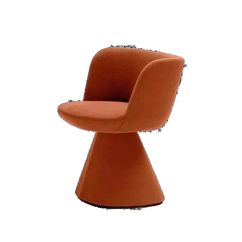 

Italian light luxury rotatable dining chair leisure home reception single back chair