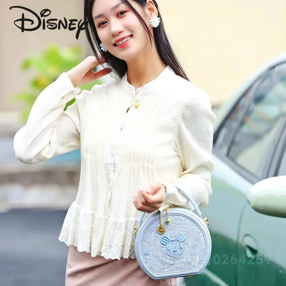 Mickey Originele 2024 Nieuwe Dames Crossbody Tas Mode Hoge Kwaliteit Dames Handtas Explosieve Grote Capaciteit Dames Ronde Tas