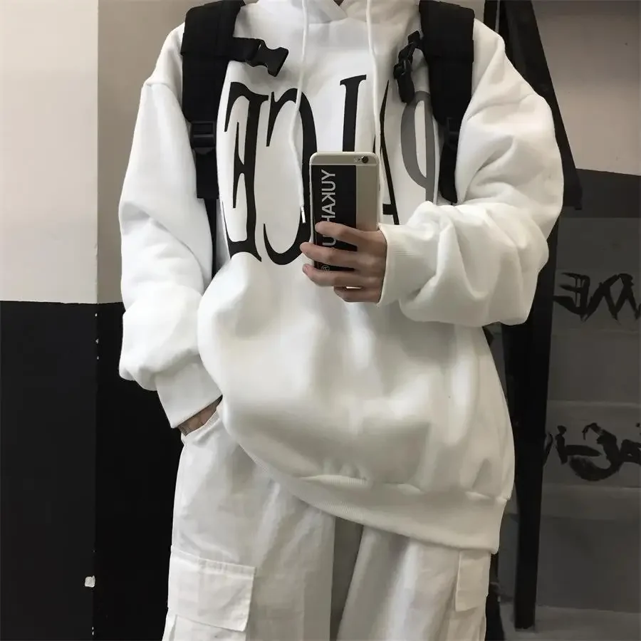 Male Clothes White Hooded Letter Hoodies Sweatshirt For Men Print Streetwear Y2k Vintage Elegant Hot Offers Harajuku Fashion S