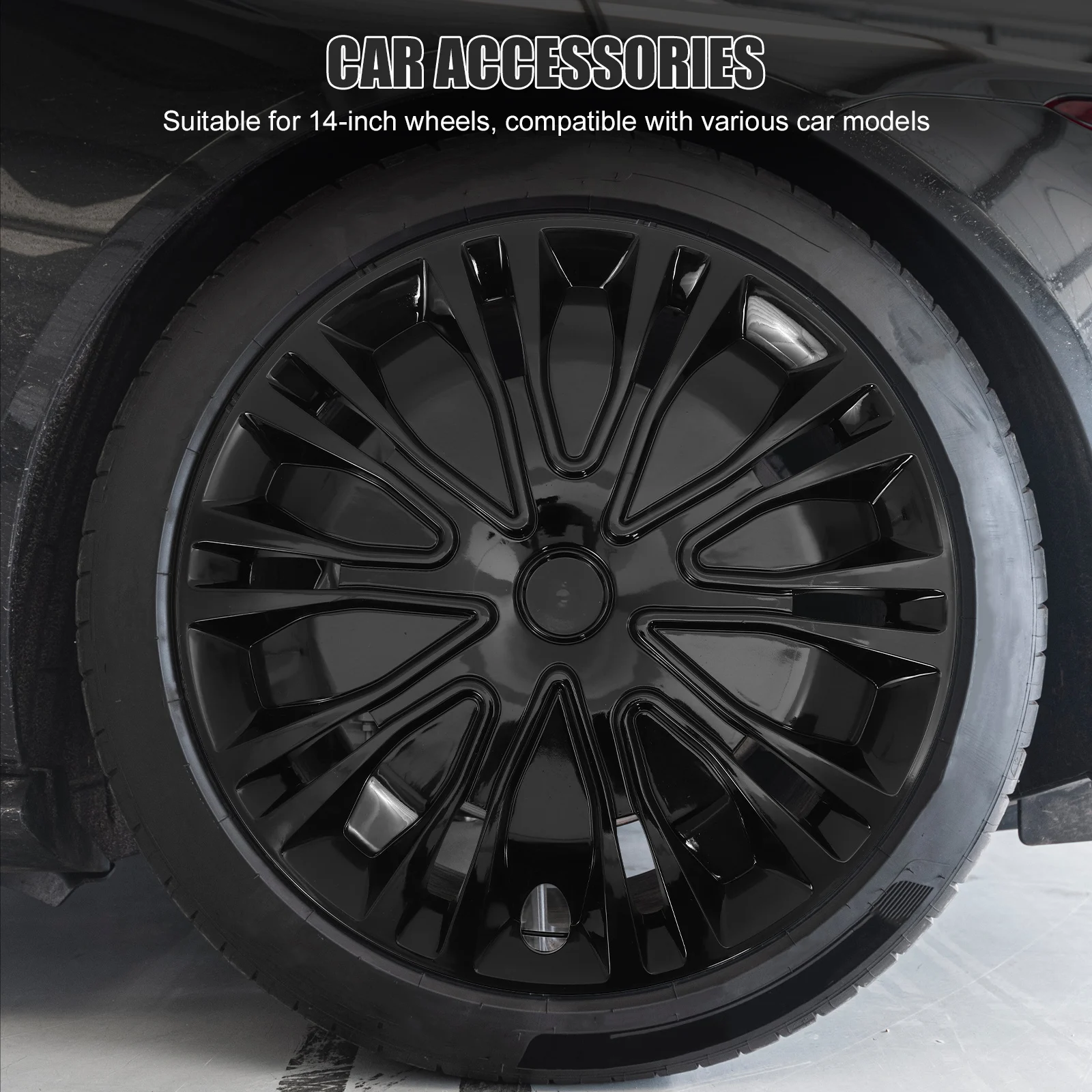 

Auto Wheel Hubcap 14 Inch Stylish Design Durable Material Easy to Install Universal Fit for Most Cars Hubcaps for Cars