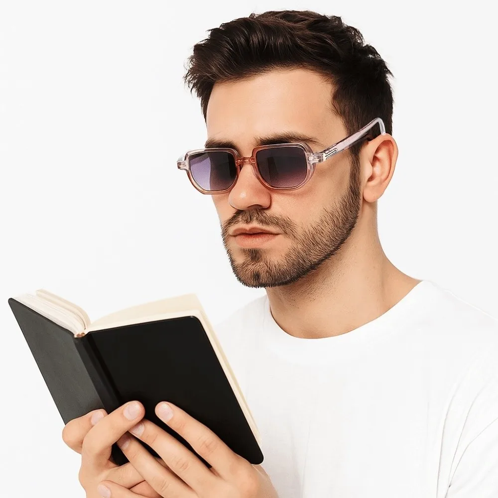 

Персонализированные очки в маленькой оправе в квадратной оправе, разноцветные легкие солнцезащитные очки, винтажные очки в стиле панк UV400, деловые очки