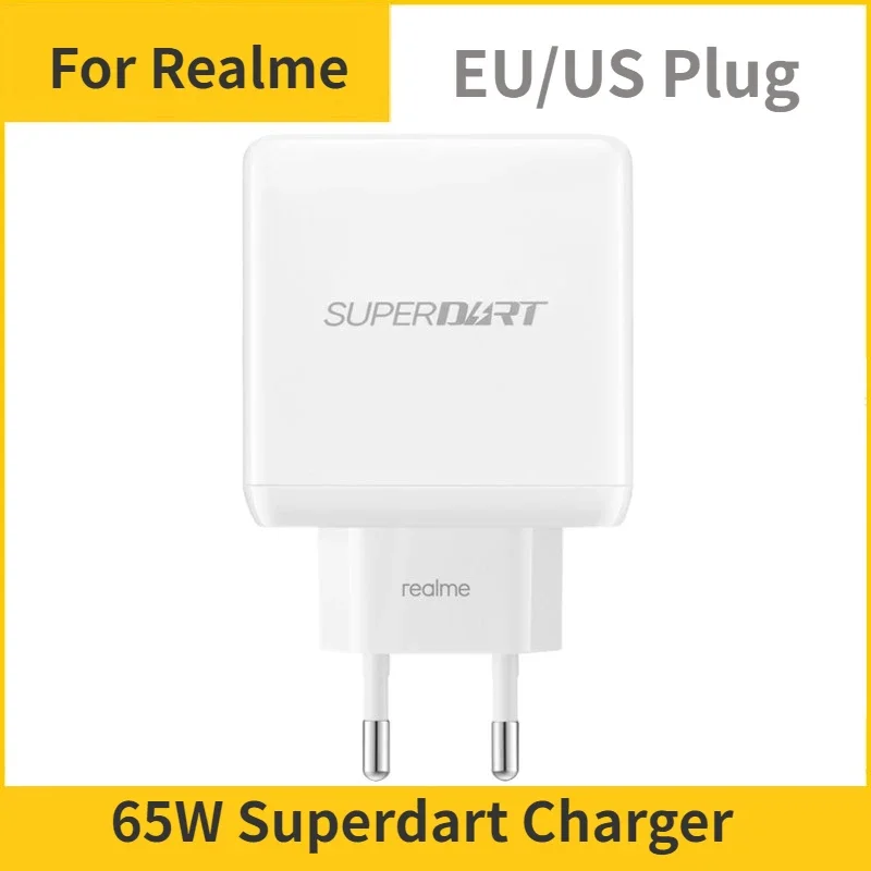 Carregador superdart ue/eua 65w para realme gt2 pro neo2 2t q3 adaptador de carga rápida x7 pro 9i 8i 8 pro narzo 50 65w carregador superdart