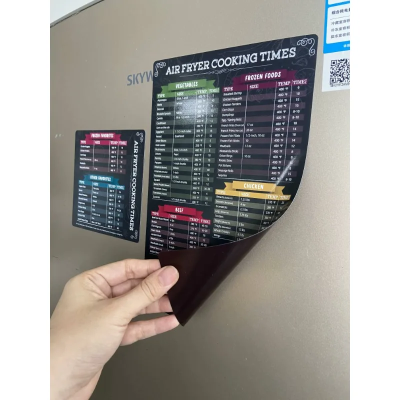 New Air Fryer Cookbook Magnetic Cheat Sheet  Food Pro Recipes Cooking Schedule Quick Reference Guide Kitchen Accessories