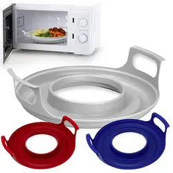 Anti-deformed Microwave Plate Tray New Home Cooking Supplies PP Steam Holder Easy to Clean Kitchen Plate Microwave Cool