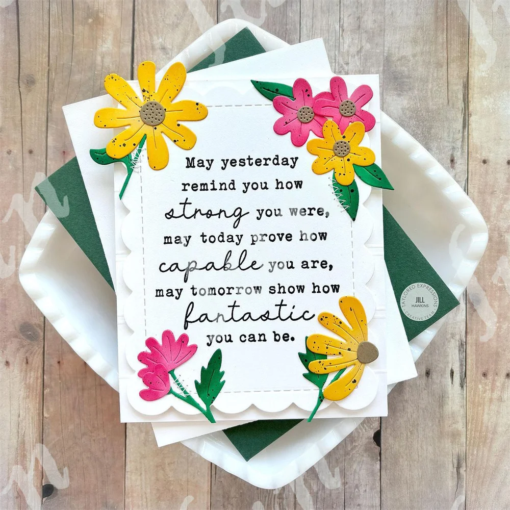 Bouquet Wrap Cut Flowers Cutting Dies Heartfelt Blooms Clear Stamps Stencils Templates Farmhouse Wheelbarrow Die DIY Scrapbook