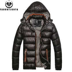 2024 New Winter Men Fleece Warm Solid Detachable Hooded Jacket Men Loose Outdoor Windproof Casual Fashion Style Jacket Male Coat
