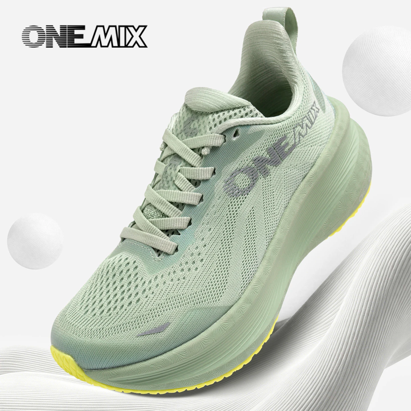 

ONEMIX New Sports Shoes Women Commuting Fitness Versatile Shock-Absorbing Running Shoes Breathable Mesh Men Sneakers Shoes