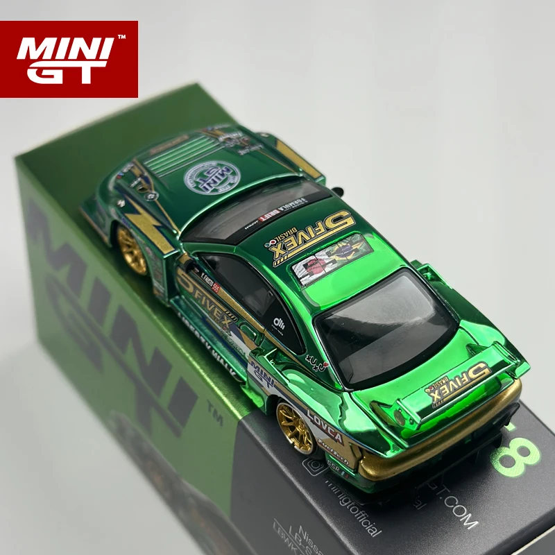 MINIGT 1:64 Nissan LB-Super Silhouette Chrome Green S15 SILVIA