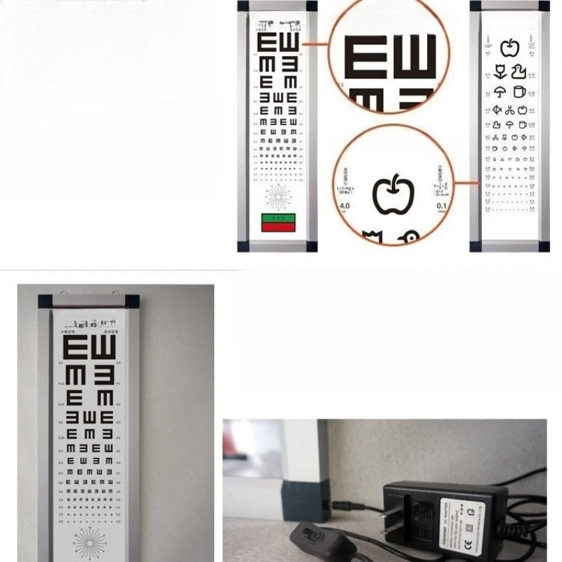 

Glasses equipment LED logarithmic eye chart 5 meters narrow light box Adult children's eye chart light box optometry