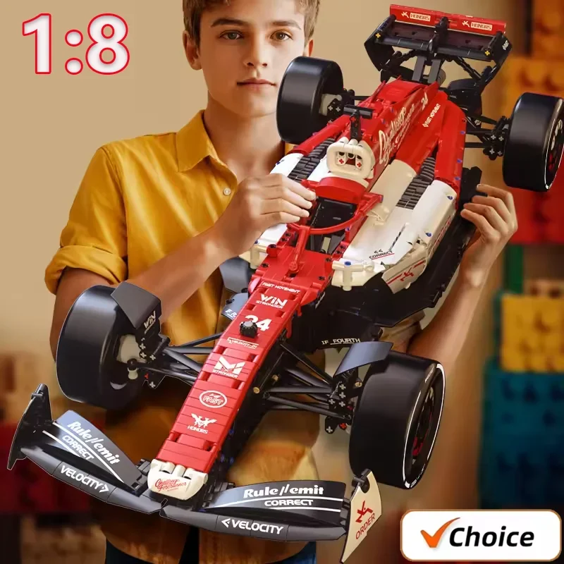 

1:8 F1 Race Cars 1768PCS Building Sets MOC Building Blocks Car Cool Collectible Model Car Kits Toy Birthday Festive Gift Giving