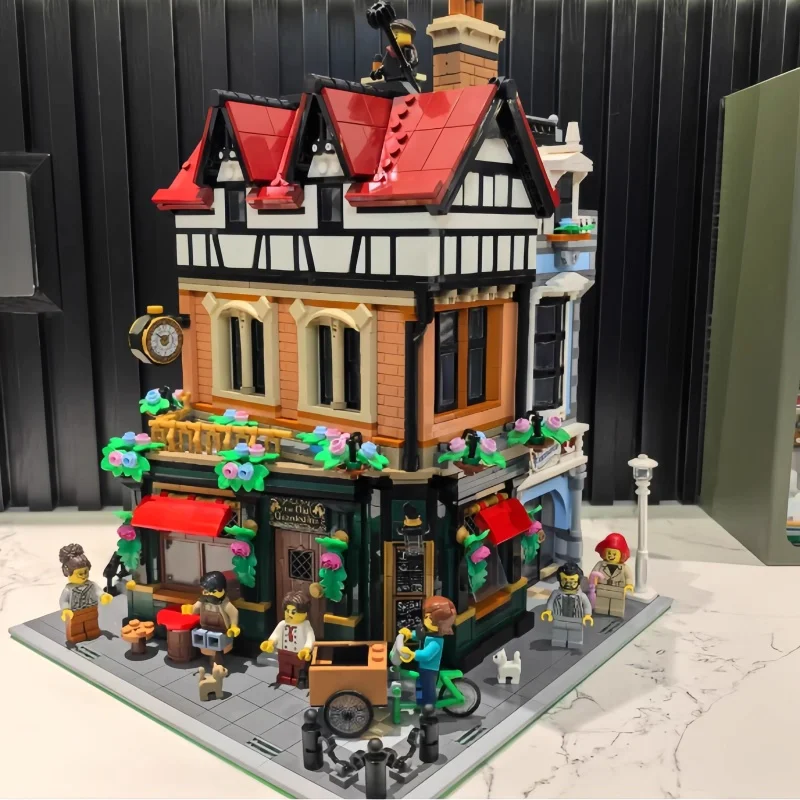 3266P 2025 NEUE 10350 Tudor Ecke Modulare Bausteine Kreative Expert Straße Ansichten Ziegel Spielzeug für Kinder Erwachsene Weihnachten Geschenke