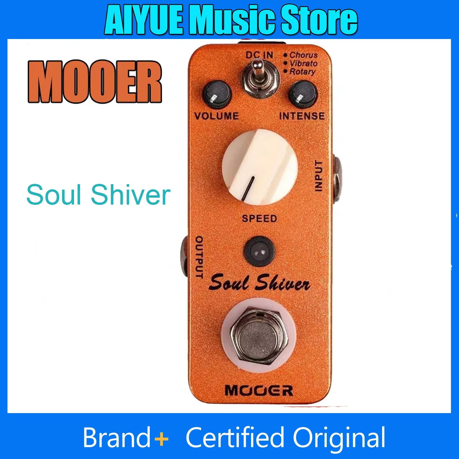 

MOOER Soul Shiver Guitar Effect Pedal Modulation Chorus Vibrato Rotary Multi Modulation Classic 60's Sound True Bypass Pedal